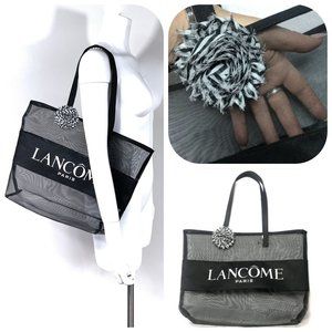 New Lancome Paris Flower Detail Mesh Tote Bag